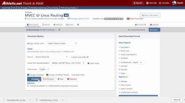 Downloading Entries on Athletic.net