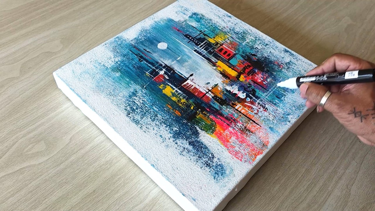 City Of Colors / Easy Acrylic Painting