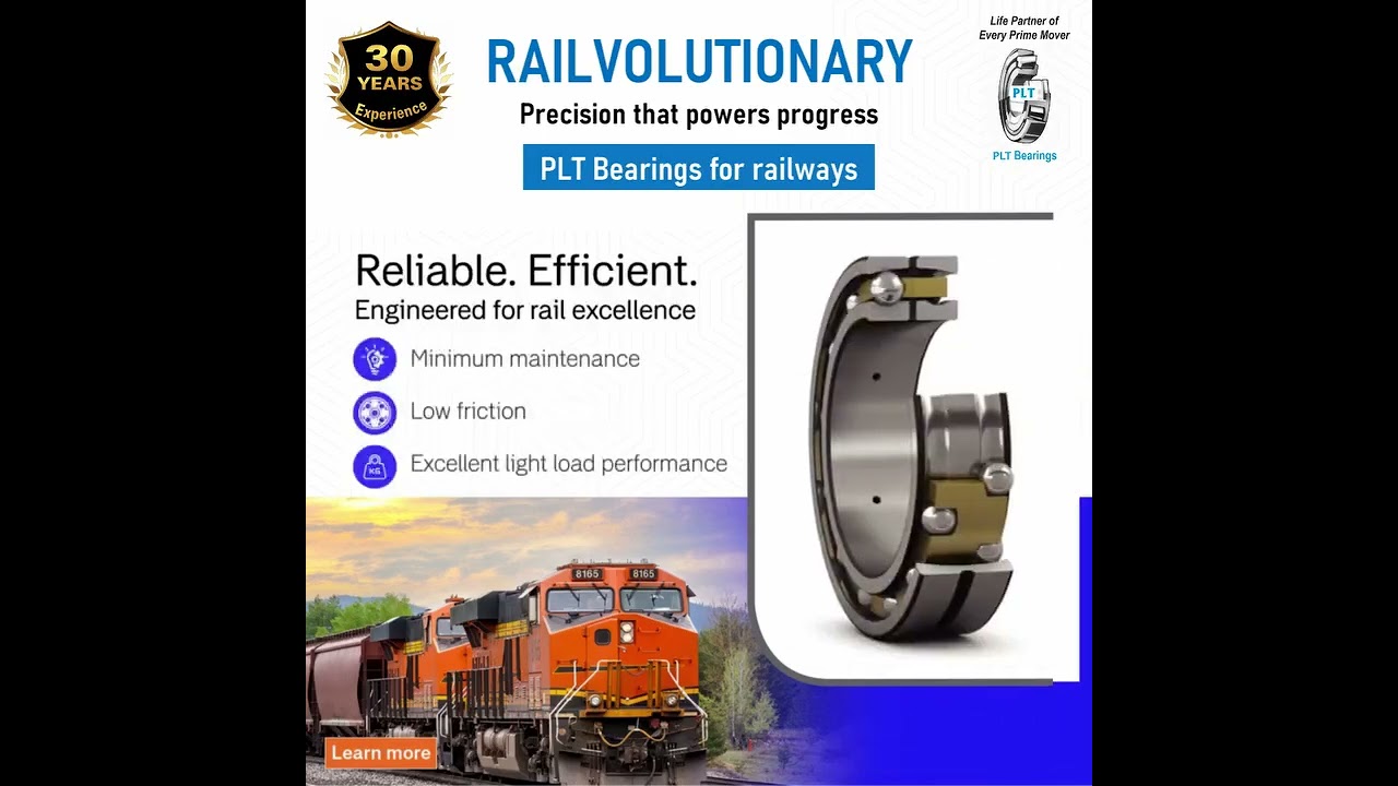 Keep rail traction motors running with PLT durable bearings
