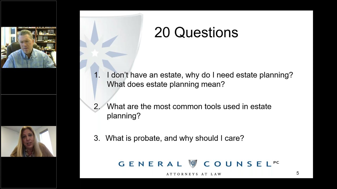 Do I Need a Will? Or a Trust? What is Estate Planning?