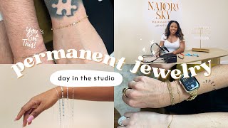 A Typical Day Being a Permanent Jewelry Business Owner | Busy Day in the Studio Seeing 11 Clients!