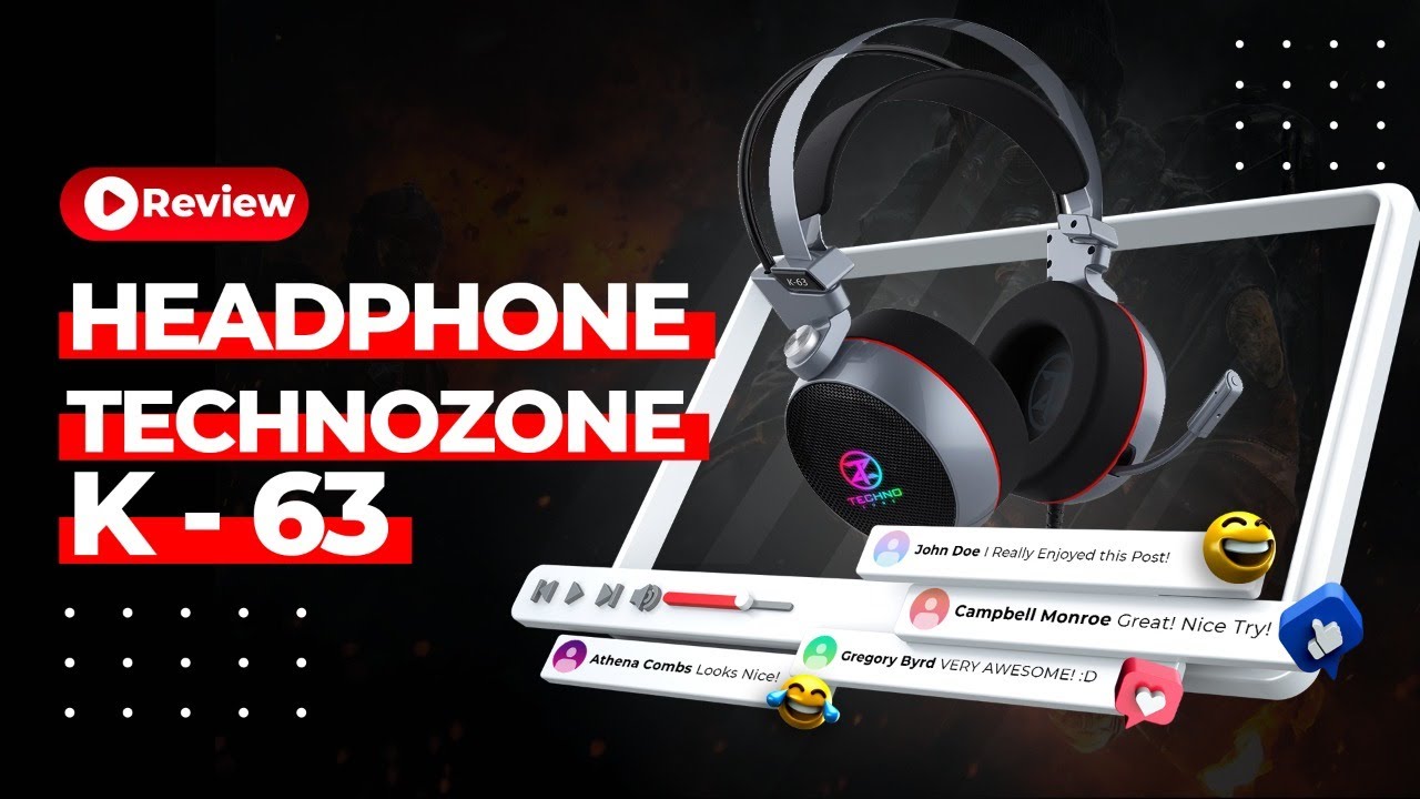 Techno Zone K 63 Gaming Headphone | New Version