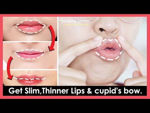 How to get Smaller, Slim Lips and Thinner Lips | Create cupid's bow, shorten philtrum | Lip Exercise