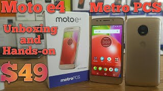 Moto E4 Metro PCS Unboxing and Hands-on