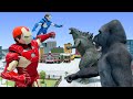 Scary Teacher TV - Nick IronMan and Iron Tani Protect City  vs Godzilla & Kong  | Nick and Tani