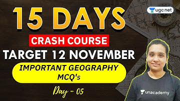 2:00 PM - JRF June | 15 Days Crash Course | Geography by Kritika Pareek | Important MCQs (Day-5)