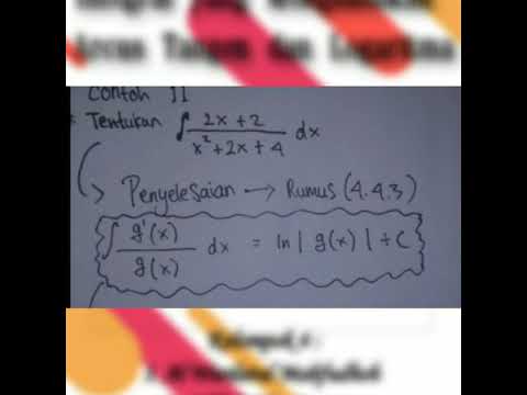 Tugas Matematika II (Integral yang Menghasilkan Arcus Tangen dan Logaritma)