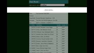 ACCESS: Search For Class Codes