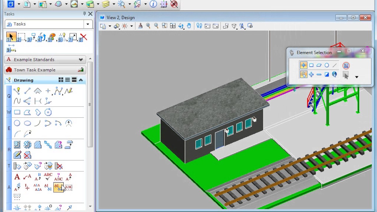 1.9.1 Work Area in MicroStation - YouTube