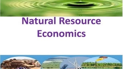 Introduction to Natural resource economics