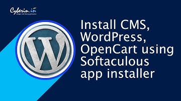 Install CMS, WordPress, OpenCart using Softaculous app installer
