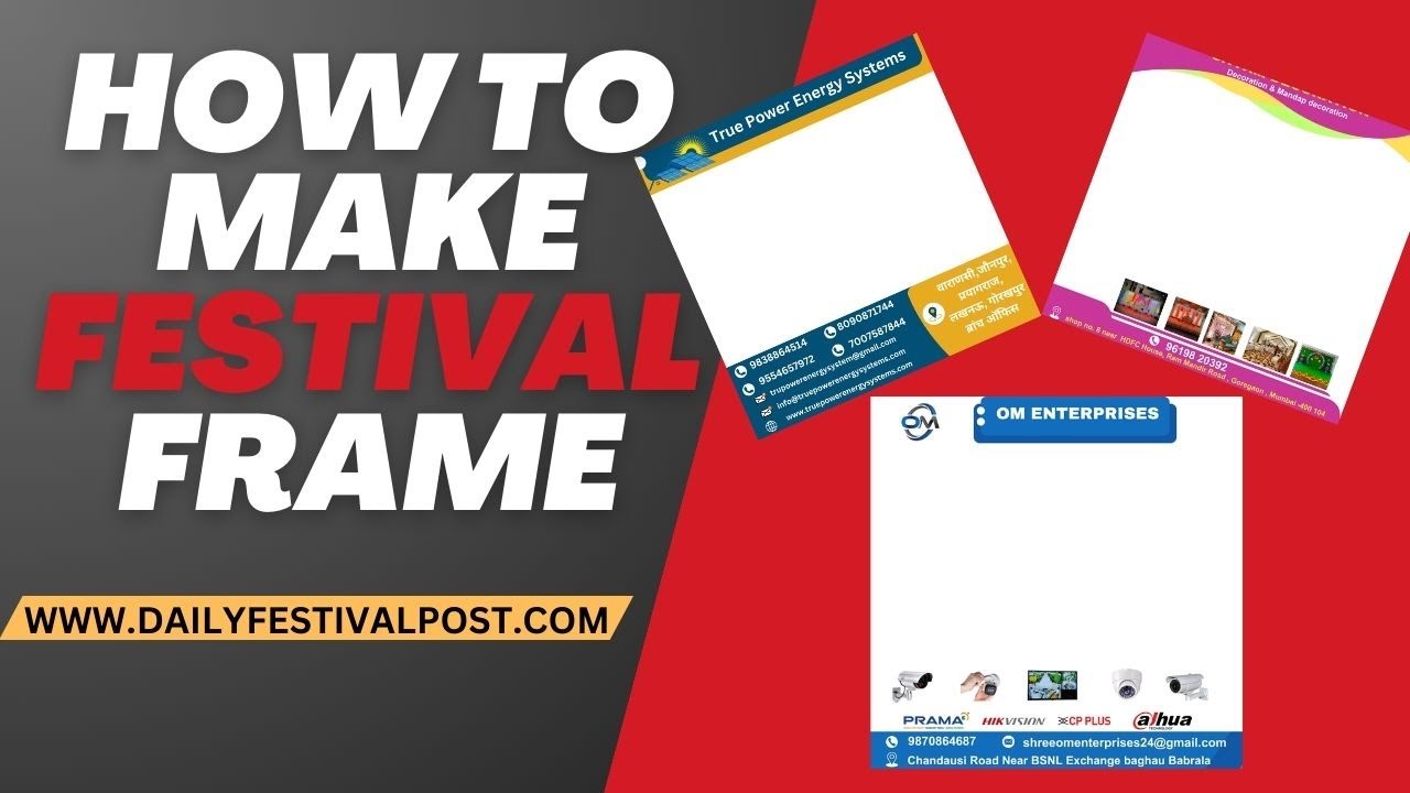 How to make frame for festival post | make Festival Frame - dailyfestivalpost