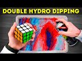 Rubiks cube avec double hydrodip et essayer de le rsoudre  personnaliser le cube de rubik diy