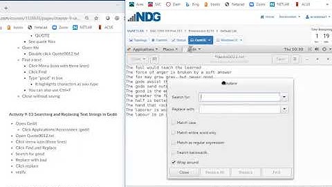 Searching and Replacing Text Strings in Gedit