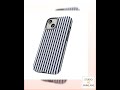 Tough Premium Navy Blue Stripes Phone Case Gift for Her - For Apple iPhone 16 Pro Max 16e iPhone ...