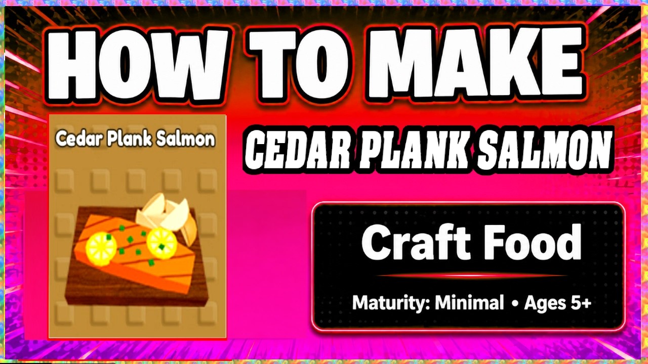 How To Make CEDAR PLANK SALMON in CRAFT FOOD *ROBLOX* [Make New