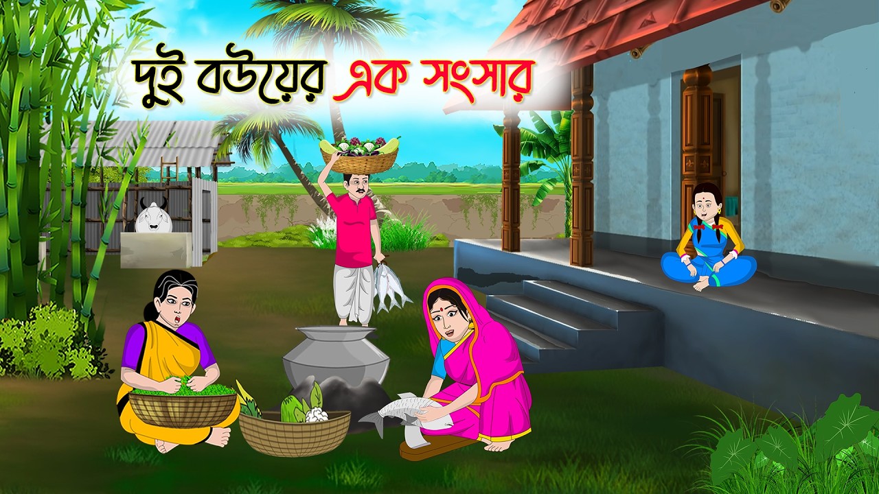 দুই বউয়ের এক সংসার | Rupkothar Golpo | Bangla Cartoon | Moral Story
