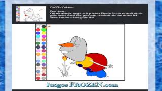 FROZEN EN ESPAÑOL - JUEGOS - PINTAR OLAF - JOGOS DO FROZEN screenshot 4