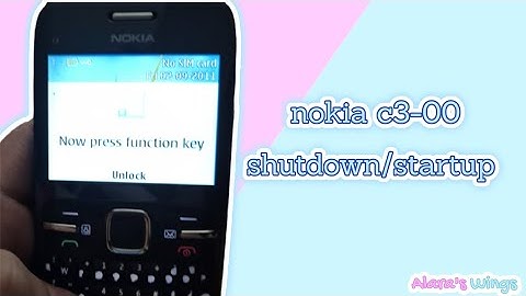 nokia c3-00 shutdown/startup