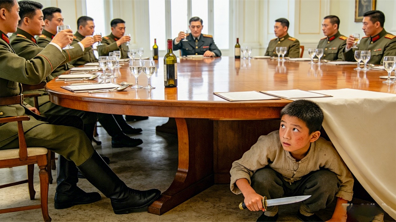 小男孩混入日军宴会，贴身接近长官，一击封喉全场震惊。⚔️抗日 | 特种兵 | Kong Fu