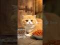 Cute Cat Eats Spicy Noodles, Wait Till She Jumps😂#shorts #sora2 #funnycats #sora