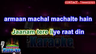 Janam tere liye raat din karaoke with English lyrics scrolling