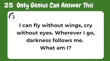 Only Genius Can Solve This 25 Riddle (Brain Challenge)