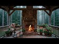 Quiet Winter Forest Ambience with Cozy Cabin Fireplace Sounds Tonight 🔥