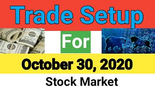 Stock Market | Trade Setup For October 30, 2020 | Sensex, Nifty | Intraday Stocks For Tomorrow