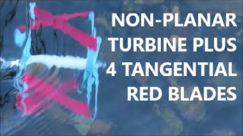 BEST EVER! See in-water action of non-planar hydrokinetic turbines @ tangential blades at slow flow