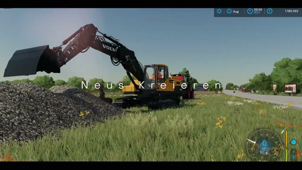 Fs25 Volvo ECR 300el VA Erde Abtransportieren