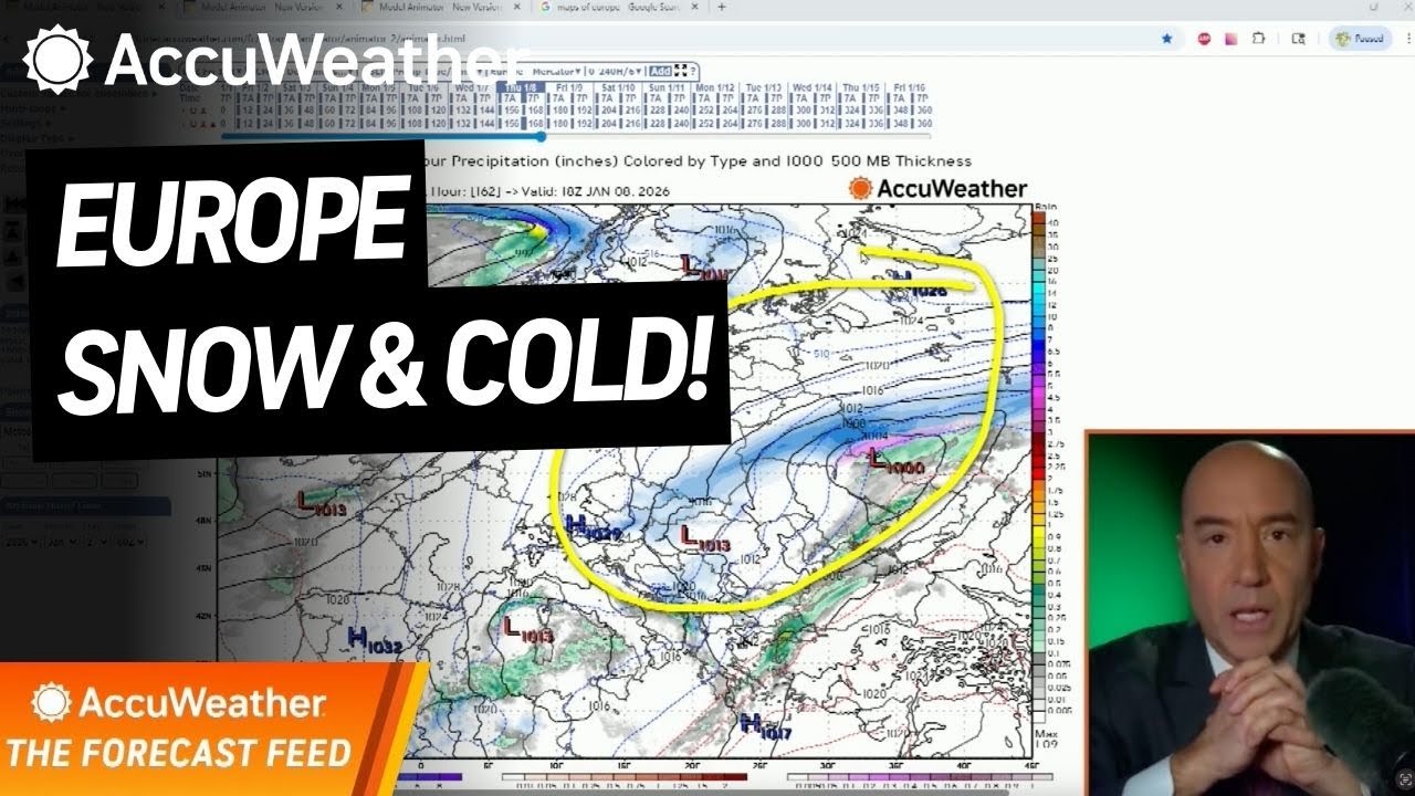 The Forecast Feed: Rounds of Cold and Snow In Europe - YouTube