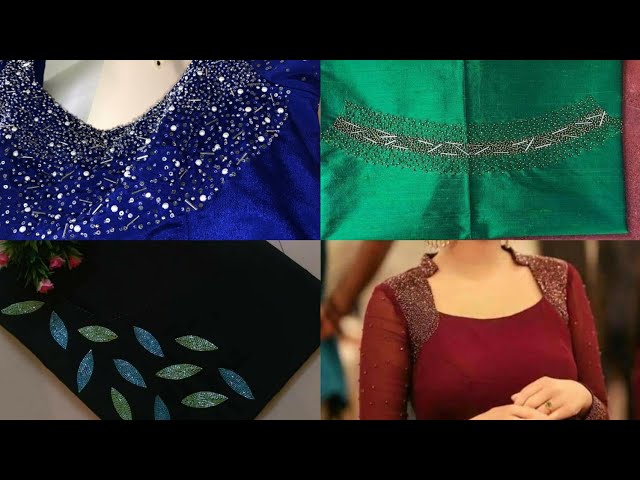 Embroidery Neck Designs for Couture Dresses