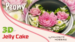 3D JELLY CAKE | 010  PEONY | Hướng Dẫn Làm Hoa Mẫu Đơn | Rau Câu 3D