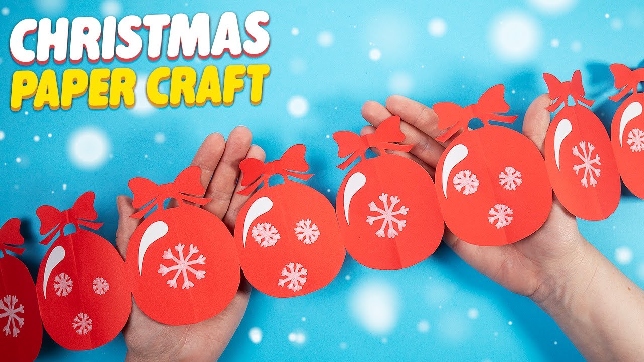 DIY Christmas Craft: How to Make a Paper Ball Garland