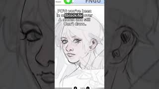 Art block.. #artblock #sketchbook #artist #drawing #digitalart #relatable ?..