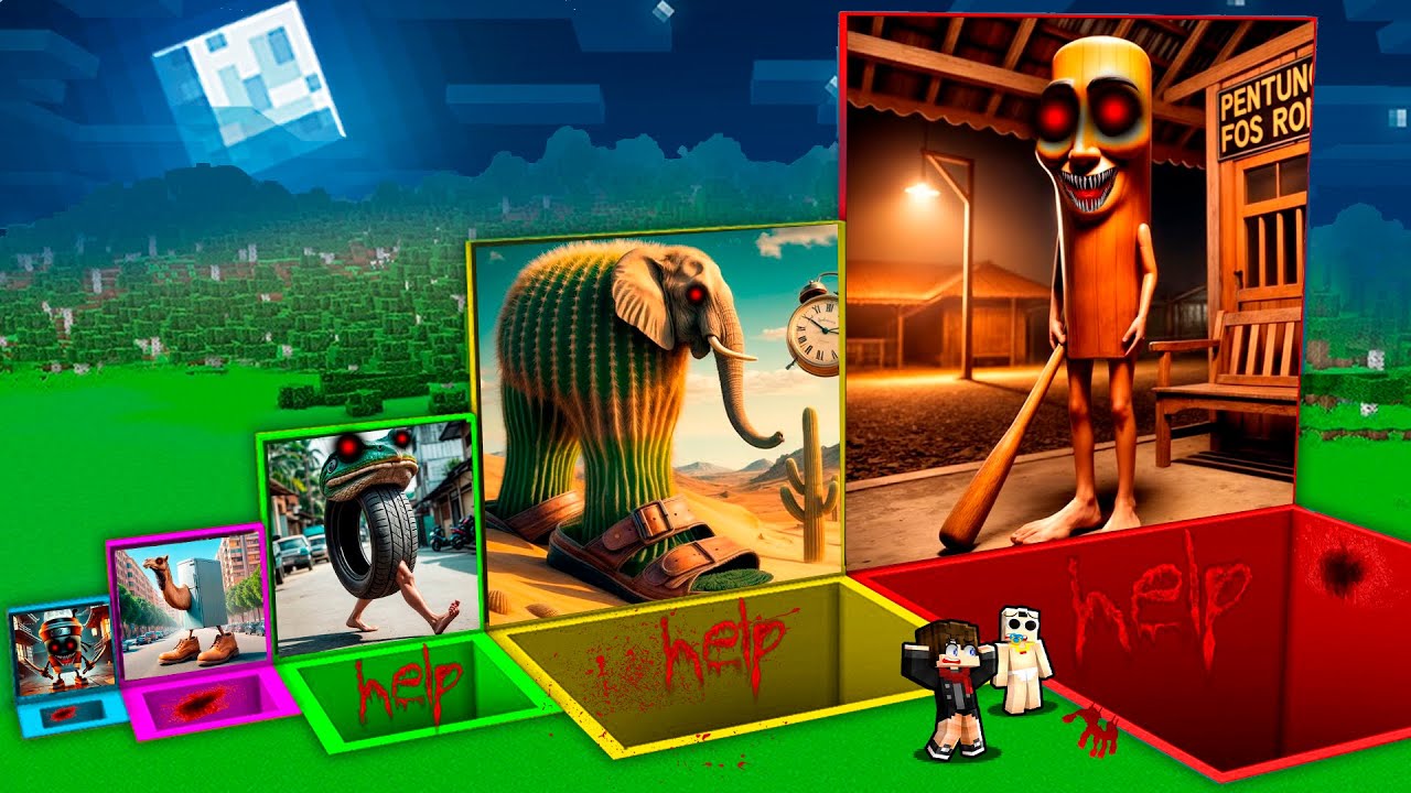 Je TROUVE des TROUS en SANG de BRAINROTS sur Minecraft ! ( Capuccino Assassino , Frigo Camelo ... )