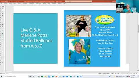 Balloon Stuff Q & A Marlene Potts | Balloon Boss M...