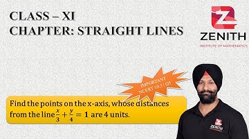 Find the points on the x-axis, whose distances from the line 𝒙/𝟑+𝒚/𝟒=𝟏 are 4 units.
