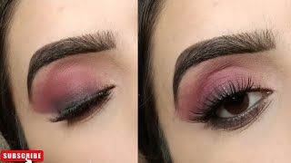5min easy eye makeup tutorial with only two shades❤️❤️#youtube #eyemakeup