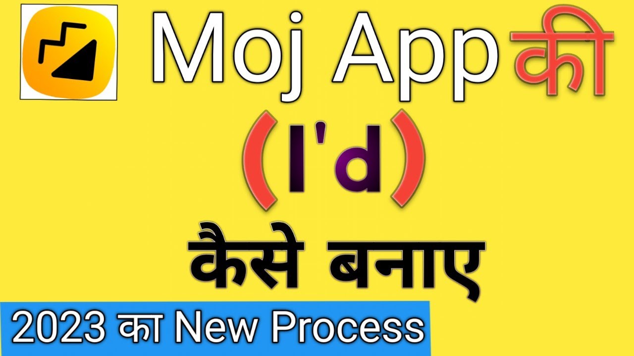 How to Create Account In Moj App Moj app ki I'd kaise banaye YouTube