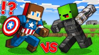 JJ CAPTAIN AMERICA vs Mikey WINTER SOLDIER! SUPERHERO Survival Battle! - Maizen Minecraft screenshot 5