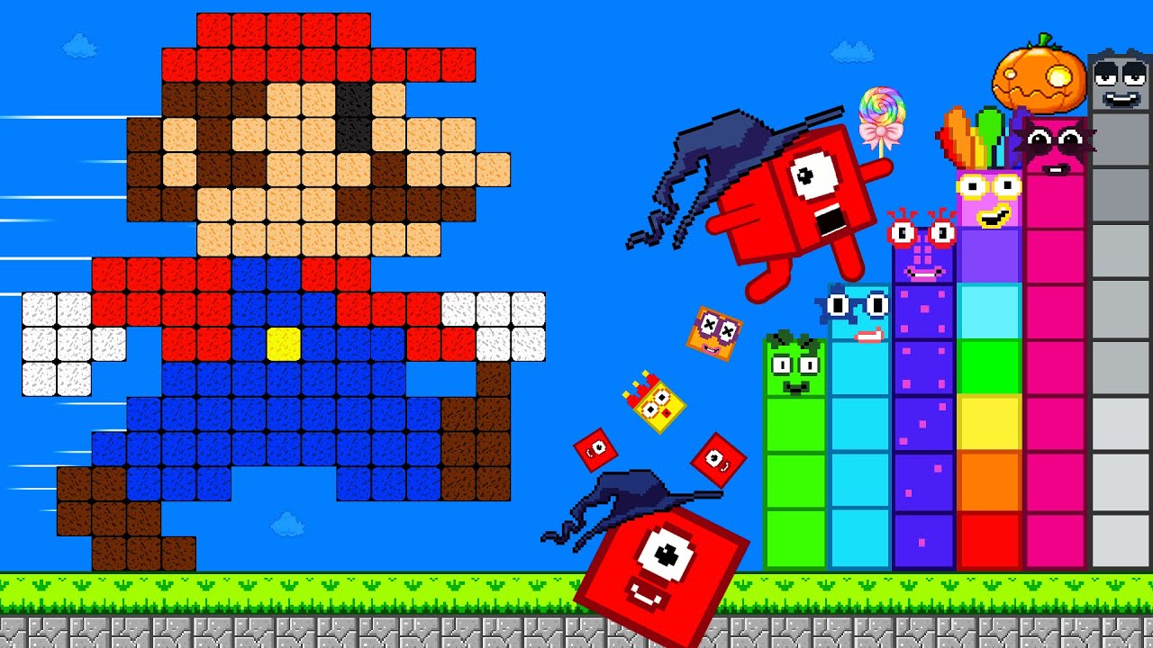 Halloween Udpdate | Number Spooky Halloween Special ESCAPEs the Giant Mario block