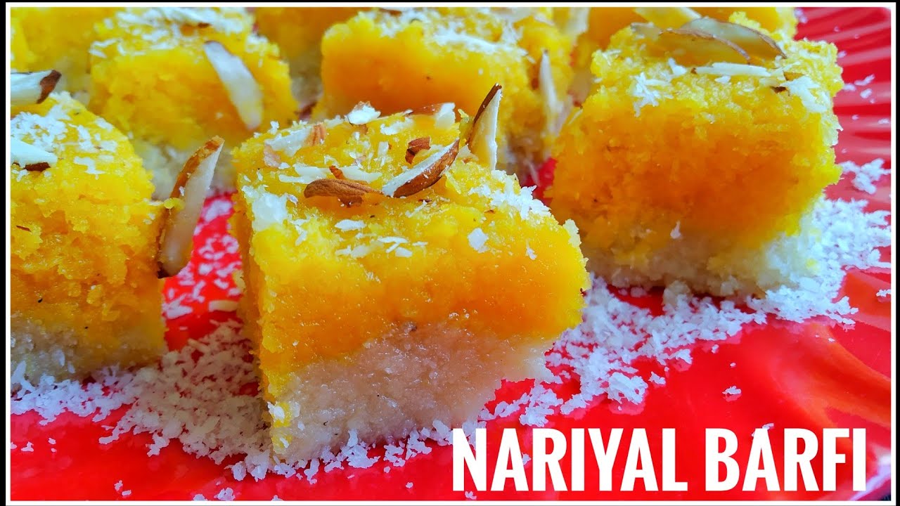 Nariyal Barfi Recipe in Hindi Coconut Barfi Recipe Nariyal Ki Burfi