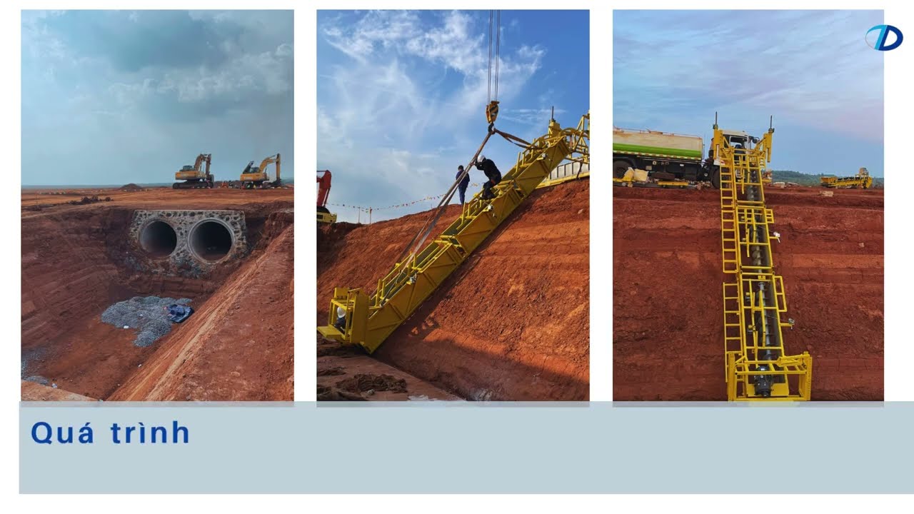 MÁY SAN ĐẦM SƠ BỘ THI CÔNG MƯƠNG THOÁT  NƯỚC SÂN BAY LONG THÀNH - NHÀ THẦU DACINCO