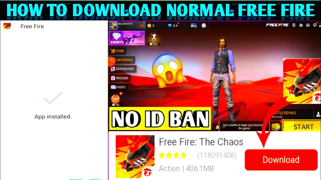 How to download normal free fire । Normal free fire ko download kaise ...