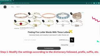 Finding Five Letter Words With These Letters Tutorial