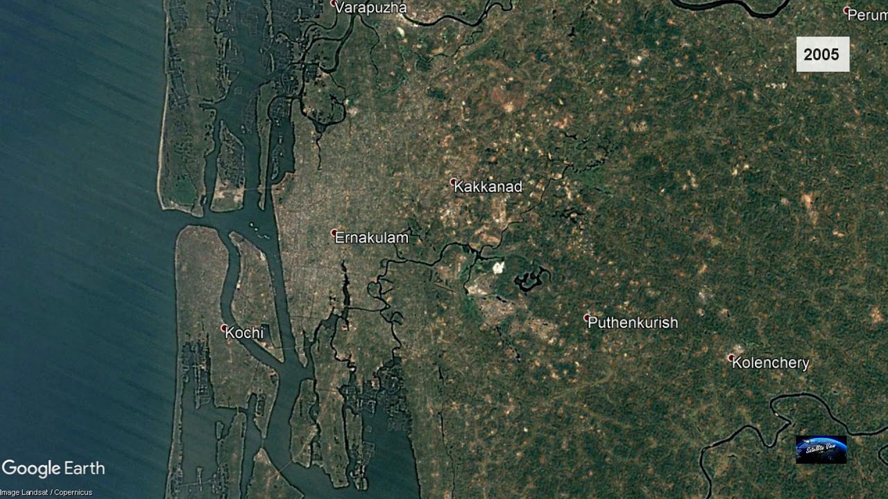 SATELLITE TIMELAPSE KOCHI CITY KERLA 1984 to 2016 YouTube
