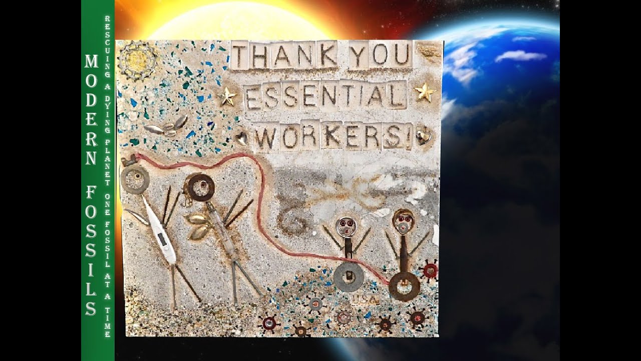 Covid 19 Crisis through the eyes of Environmental Art: Health and Essential Workers