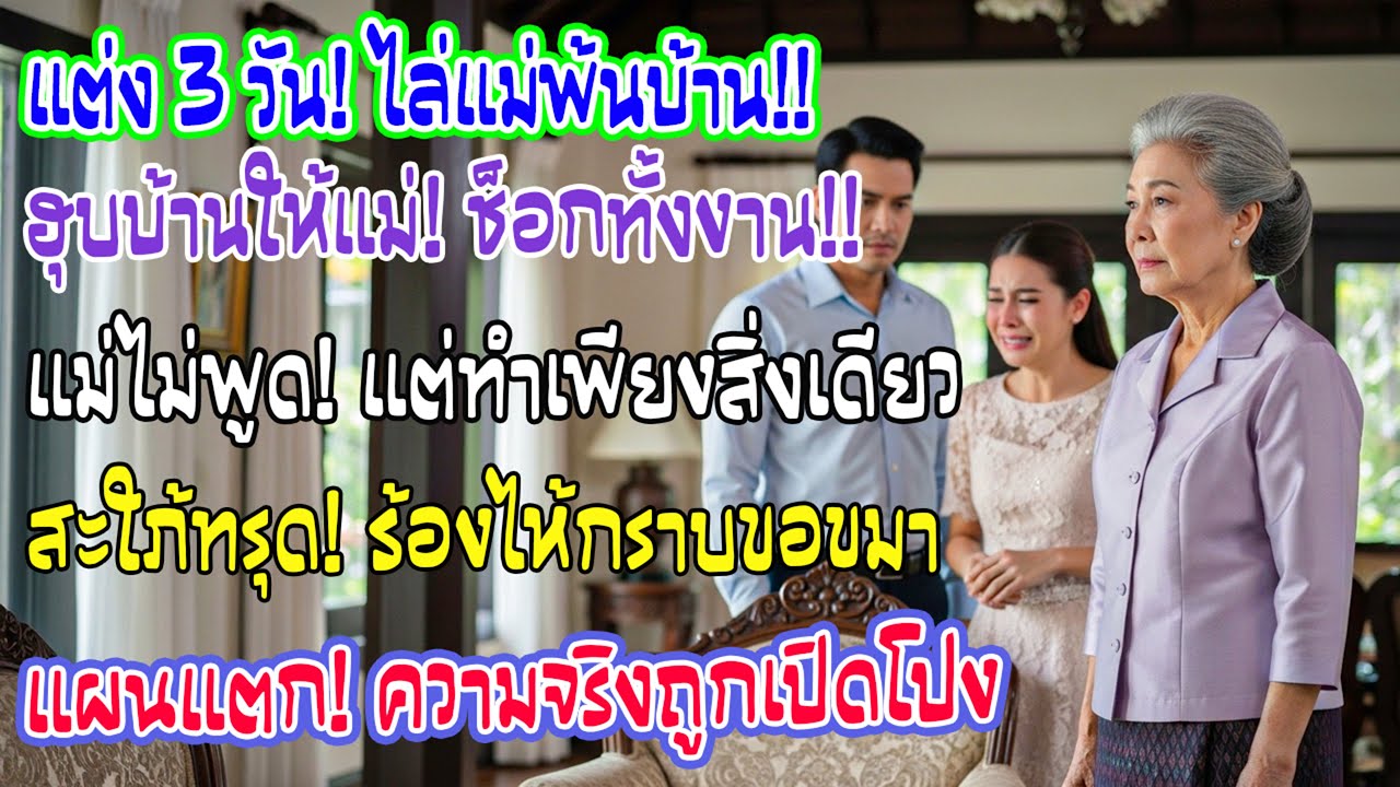 วัย 72 ลูกชายแต่งได้ 3 วันลูกสะใภ้ไล่ฉันไปบ้านพักคนชราแต่ฉันทำสิ่งเดียวจนเธอร้องไห้ขออภัยต่อหน้าแขก